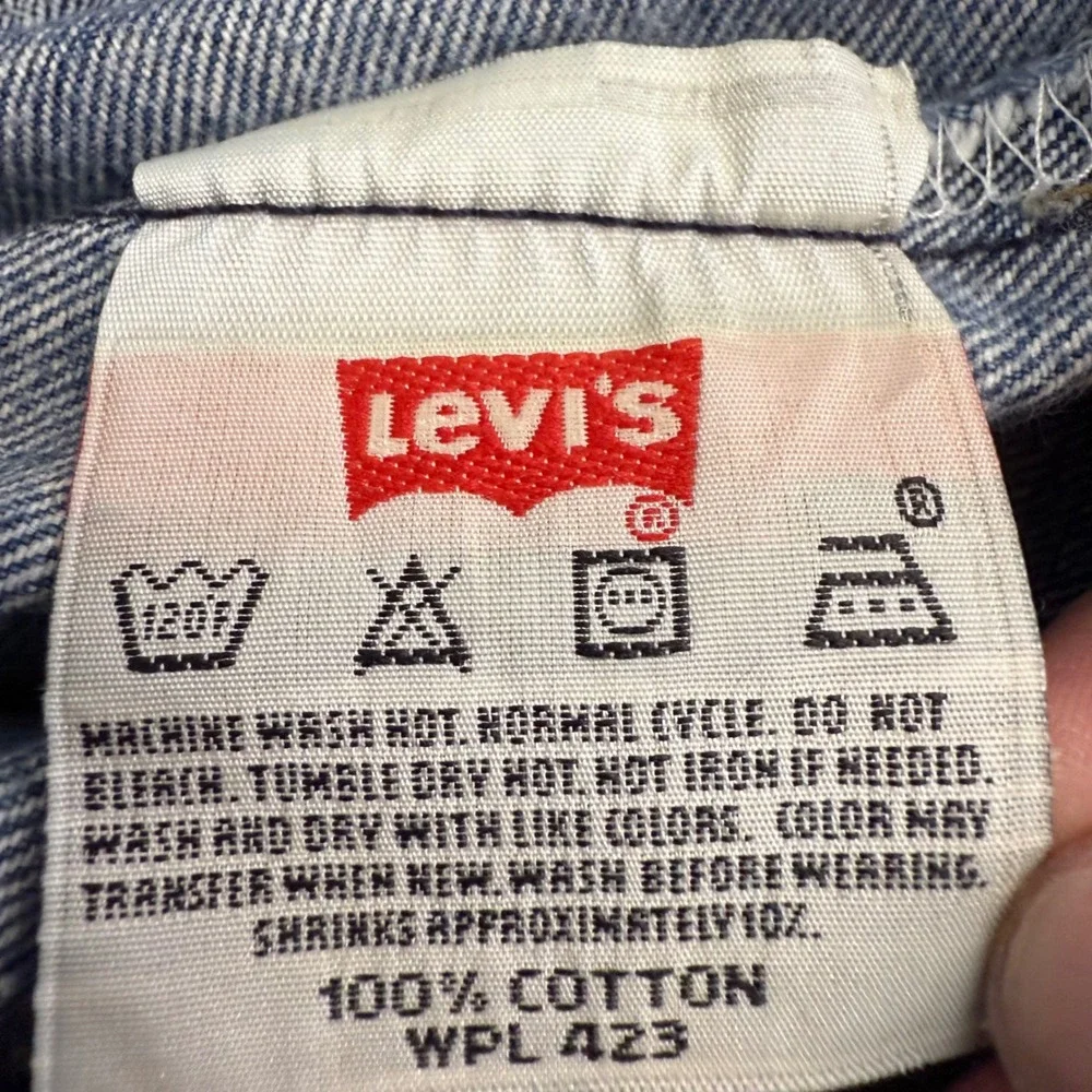 Levis 501XX Mens Vintage 38x32 (36x29) Blue Straight Leg Jeans‎ Y2K Button Fly